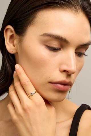 Anello - Oro giallo 18 kt e topazio