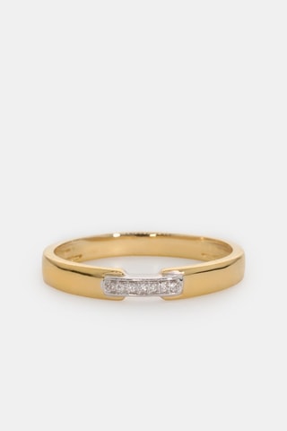 Anello - Oro giallo 18 kt e diamanti