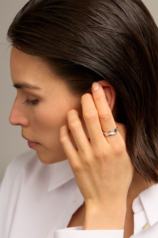 Anello - Oro giallo 18 kt, oro rosa, oro bianco e diamanti