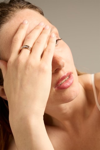 Anello - Oro bianco 18 kt, oro rosa e diamanti