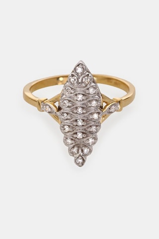 Anello - Oro giallo 18 kt e diamanti