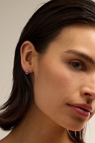 Orecchini - Oro bianco 18 kt e zaffiro