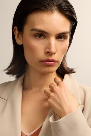 Anello - Oro giallo 18 kt e diamanti