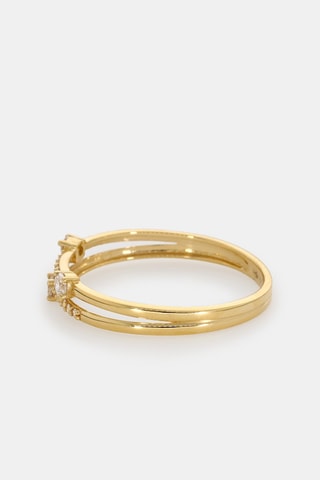 Anello - Oro giallo 18 kt e diamanti