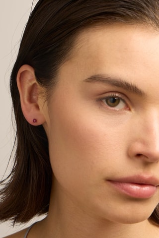 Orecchini - Oro giallo 18 kt e rubino