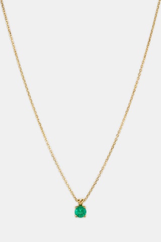 Collana - Oro giallo 18 kt e smeraldo