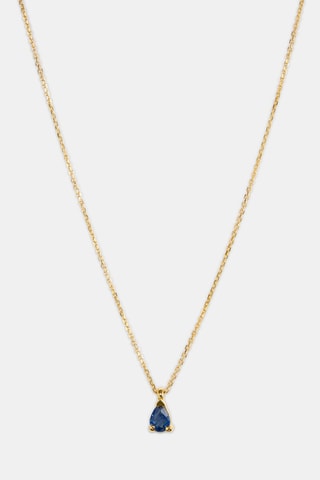 Collana - Oro giallo 18 kt e zaffiro