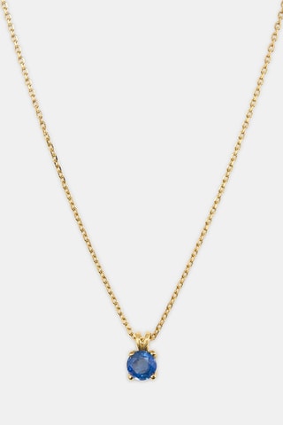 Collana - Oro giallo 18 kt e zaffiro