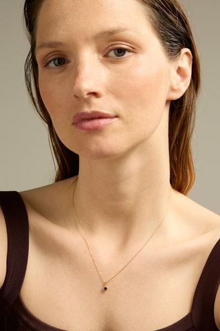 Collana - Oro giallo 18 kt, zaffiro e diamanti