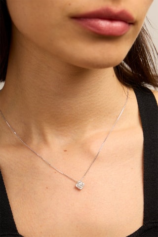 Collier - Or blanc 18 carats et diamants