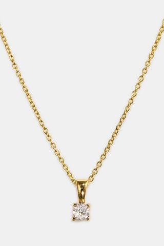 Collier - Or jaune 18 carats et diamant