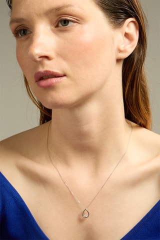 Collana - Oro bianco 18 kt e diamante