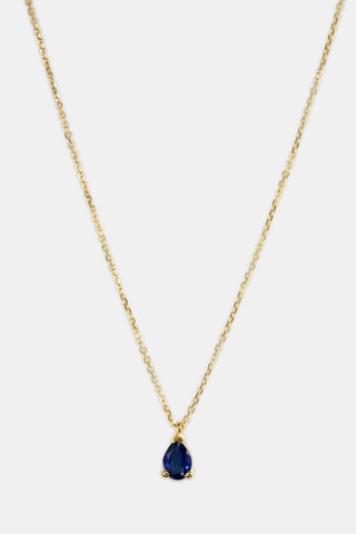 Collana - Oro giallo 18 kt e zaffiro