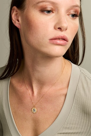 Ciondolo angelo - Oro giallo e bianco