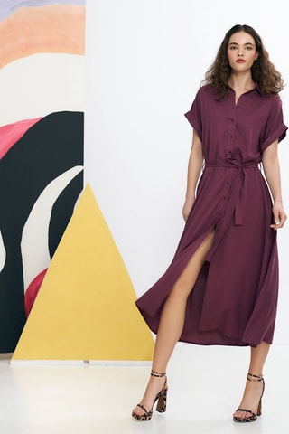 Vestido camisero relaxed fit - Violeta