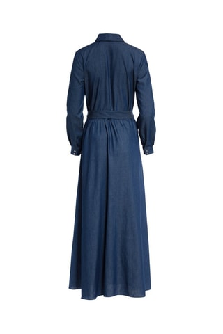 Vestido camisero oversize - Azul