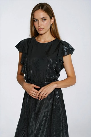 Vestido midi - Negro