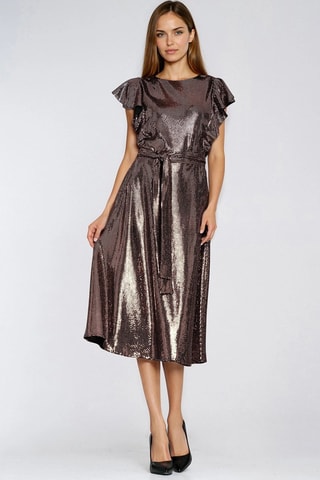 Vestido midi - Marrón