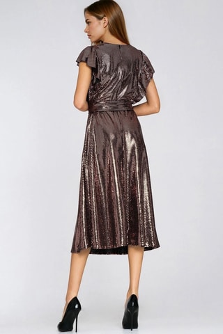 Vestido midi - Marrón