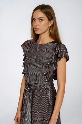 Vestido midi - Marrón