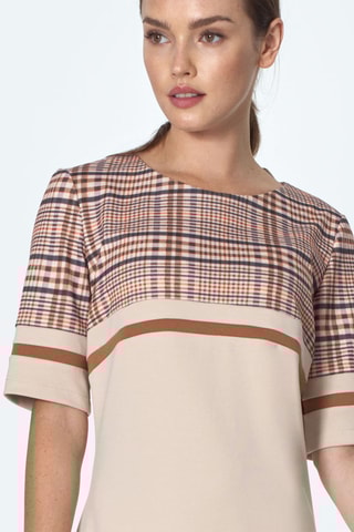 Vestido recto - Beige