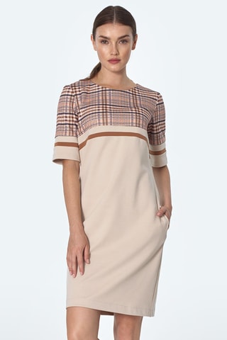 Vestido recto - Beige