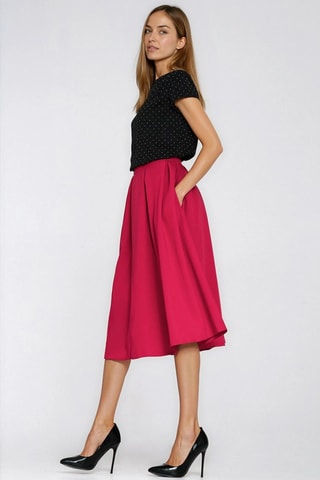 Falda plisada - Rojo