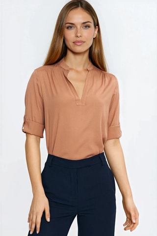 Blusa regular fit - Marrón