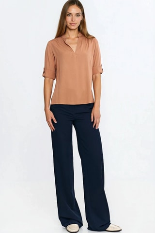 Blusa regular fit - Marrón