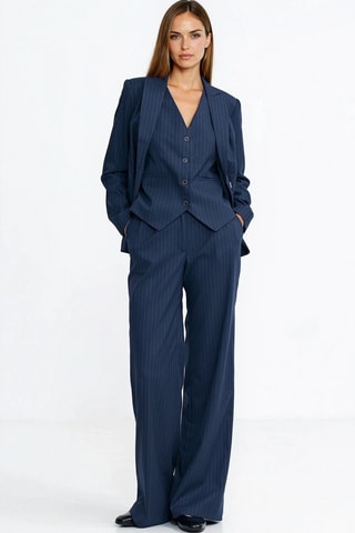 Pantalón wide leg - Azul