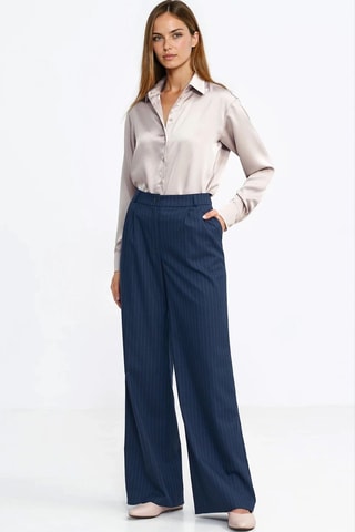 Pantalón wide leg - Azul