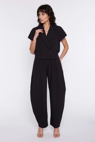 Pantalón wide leg - Negro