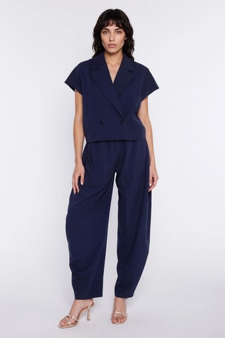 Pantalón wide leg - Azul marino