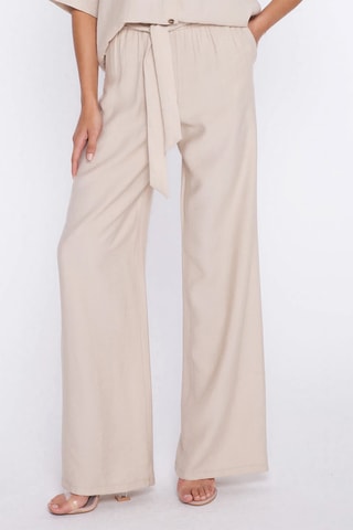 Pantalón wide leg - Beige