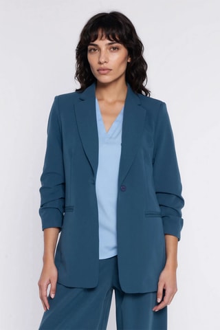 Blazer regular fit - Azul pato