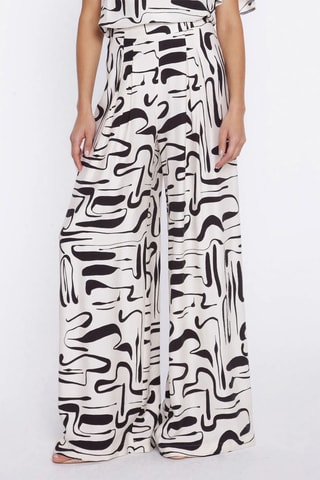 Pantalón palazzo - Blanco