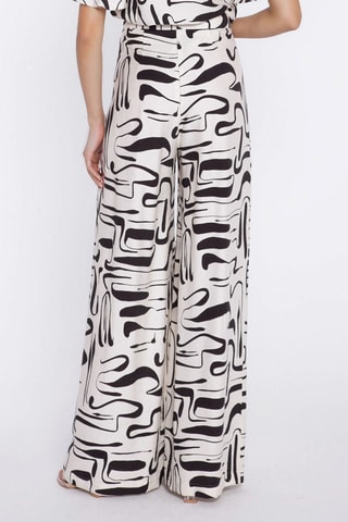 Pantalón palazzo - Blanco