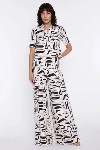 Pantalón palazzo - Blanco