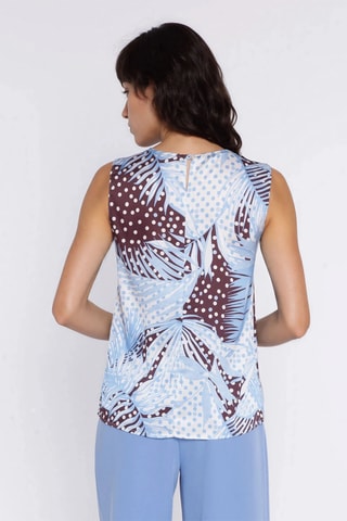 Blusa regular fit sin mangas - Blanco