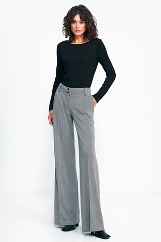 Pantalón wide leg - Gris