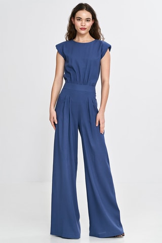 Mono regular fit de lino - Azul