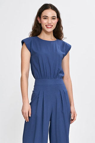 Mono regular fit de lino - Azul