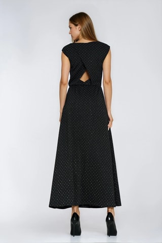 Vestido largo - Blanco y negro