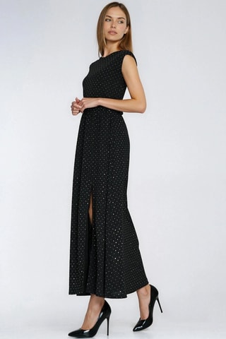 Vestido largo - Blanco y negro