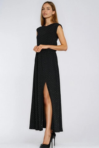 Vestido largo - Blanco y negro