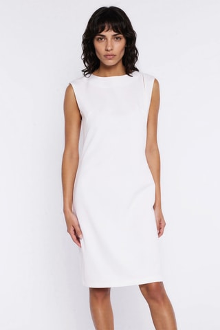 Vestido recto relaxed sin mangas - Crudo