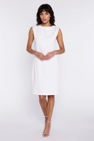 Vestido recto relaxed sin mangas - Crudo