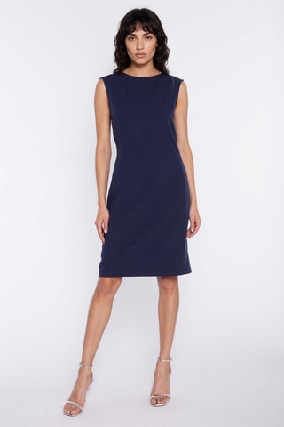 Vestido recto relaxed sin mangas - Azul marino