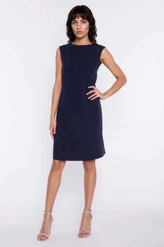 Vestido recto relaxed sin mangas - Azul marino