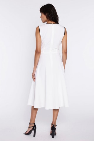 Vestido midi sin mangas - Crudo